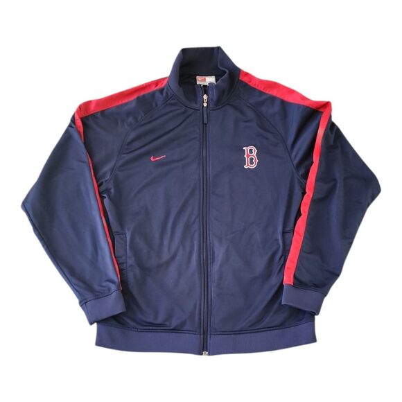 Nike Other - Boston Red Sox Nike Track Jacket Mens Large Full Zip Red Blue MLB Baseball